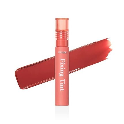 ETUDE Fixing Tint Vintage Red Long Lasting High Pigmented Liquid Lipstick Waterproof Lightweight Matte Finish Lip Stain Full Coverage - Maison des fragrances