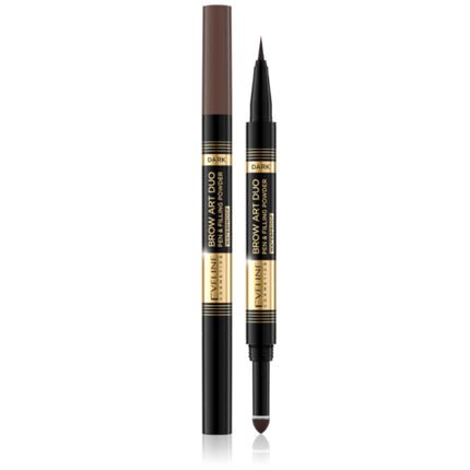Eveline Cosmetics Brow Art Duo 2 - In - 1 Brow Pen and Powder - Dark - Maison des fragrances