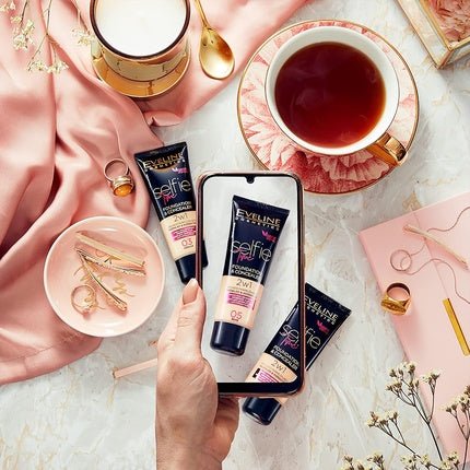 Eveline Cosmetics Selfie Time Covering and Moisturizing Foundation and Concealer - Maison des fragrances