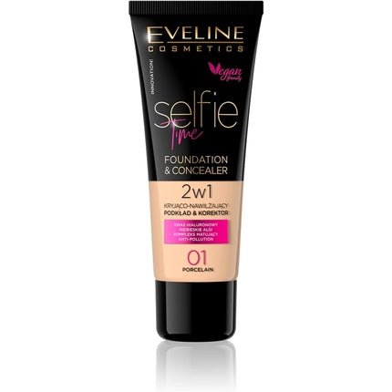 Eveline Cosmetics Selfie Time Moisturising Foundation & Concealer No. 01 - Maison des fragrances