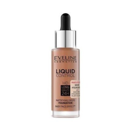 Eveline Liquid Control Hd Foundation With Dropper 065 Toffee 32ml - Maison des fragrances