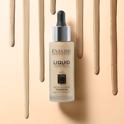 Eveline Liquid Control HD Longstay Mattifying Primer 32ml 010 Light Beige - Maison des fragrances