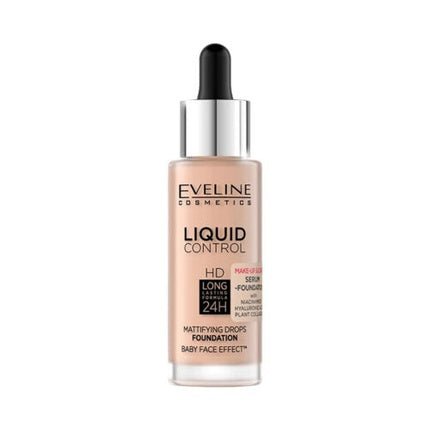 Eveline Liquid Control Hd Mattifying Drops Foundation - 050 Golden Beige, 32ml - Maison des fragrances
