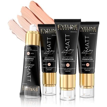 Eveline Matt My Day Mattifying Foundation 12h Long Lasting Formula 40ml 03 Vanilla Beige - Maison des fragrances