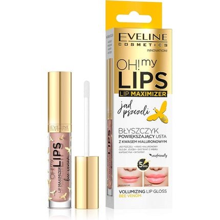 Eveline Oh My Lips Lip Maximizer Lip Gloss With Hyaluronic Acid Bee Venom 4.5ml - Maison des fragrances