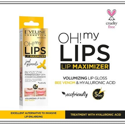 Eveline Oh My Lips Lip Maximizer Lip Gloss With Hyaluronic Acid Bee Venom 4.5ml - Maison des fragrances
