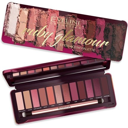 Eveline Ruby Glamour Eyeshadow Palette 12 Shades - Maison des fragrances