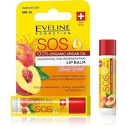 Eveline SOS Nourishing Regenerating Balm for Dry Cracked Lips Peach SPF15 - Maison des fragrances