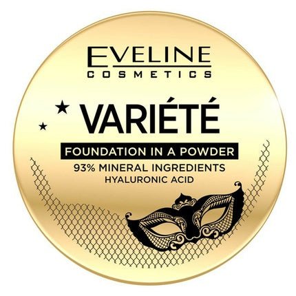 Eveline Variety Face Powder Foundation with Sponge and Hyaluronic Acid 8g - Maison des fragrances