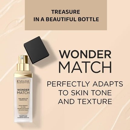 Eveline Wonder Match Luxury Foundation Adjusting 30 Cool Beige 30ml - Maison des fragrances