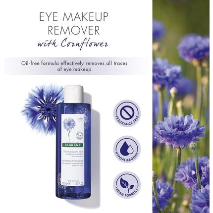 Eye Make - Up Remover with Organically Farmed Cornflower 200ml - Maison des fragrances