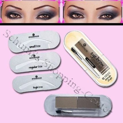 Eyebrow Stencils Set 8pcs Natural Blonde Powder Brush Eyebrow Stencils - Maison des fragrances