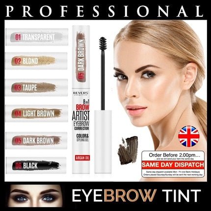 Eyebrow Tint 8in1 Long - lasting Brow Corrector & Styling Gel Black Brown - Maison des fragrances