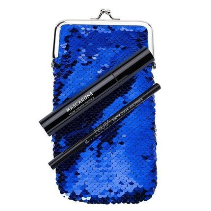 Eyem Set Mascarone Triple Volume Mascara And Eye Pencil With Blu - Lux Glasses Case - Maison des fragrances