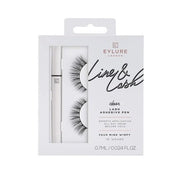 Eylure Line & Lash Kit Clear Lash Glue Pen and False Lashes Faux Mink Wispy 1 Pair - Maison des fragrances