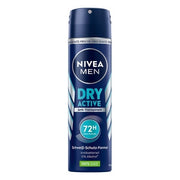 Nivea Men Dry Active Deo Spray 150ml With 72h Protection and Dual-Active Formula 150ml