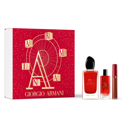 Armani Si Passione Eau de Parfum 100ml Spray Avec Mini 15ml and Lipstick 209 Set New Giorgio Armani