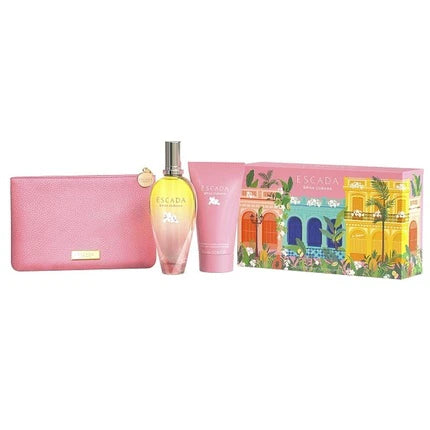 Escada Brisa Cubana Gift Set With Body Cream And Cosmetic Bag Coffret (Coffret) Mixte 100ml