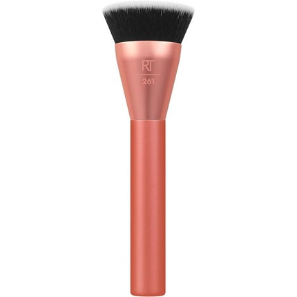 Real Techniques Snatch + Sculpt Contour Makeup Brush for Liquid & Cream Contour & Bronzer Flat Top & Oval Head Blending & Buffing Dense Synthetic Bristles Vegan & Cruelty Free
