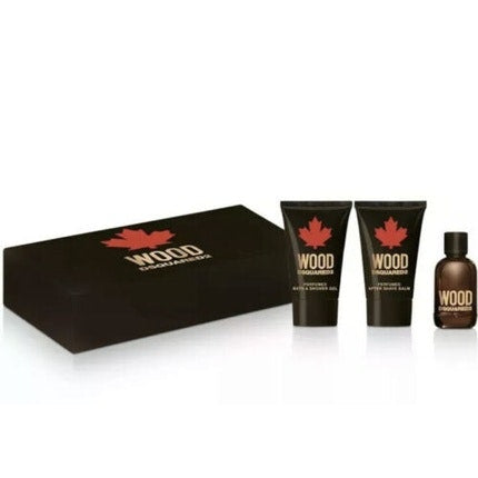 Dsquared2 Wood for Him Eau de Toilette Pour Homme 5ml + shower gel 25ml + aftershave 25ml Dsquared2