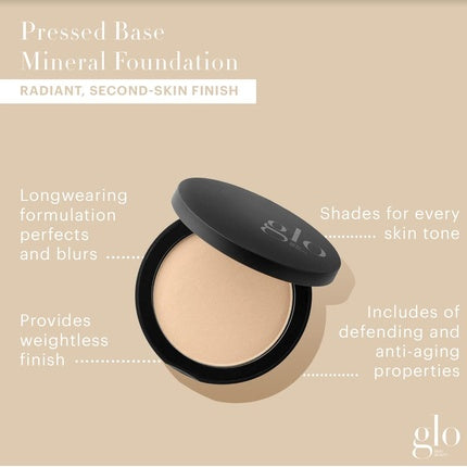 Glo Skin Beauty Pressed Base Powder Foundation Makeup Golden Medium