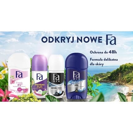 FA Invisible Sensitive Antiperspirant Deodorant Roll On Déodorant (Déo) Femme 50ml - Maison des fragrances
