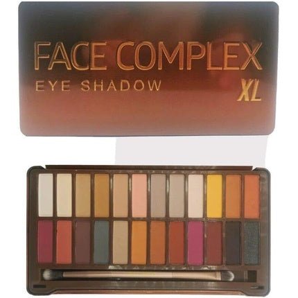 FACE COMPLEX Professional Makeup Palette Eye Shadow Long Coffee XL Palette with Pessato Pigments 24 Shades Glitter and Matte Effect - Maison des fragrances