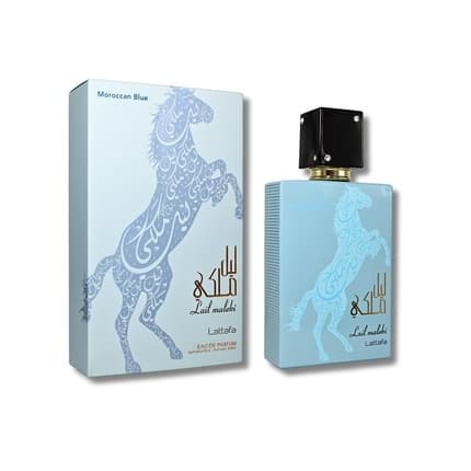 Lattafa Lail Maleki Moroccan Blue Unisex Fragrance Eau de Parfum (EDP) Mixte 100ml