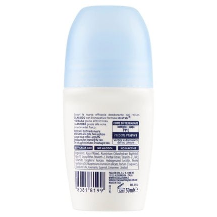 Felce Azzurra Classico Deodorant Roll On 48h Hydrating Talc Formula Déodorant (Déo) Mixte 50ml - Maison des fragrances