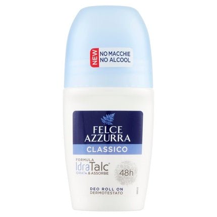 Felce Azzurra Classico Deodorant Roll On 48h Hydrating Talc Formula Déodorant (Déo) Mixte 50ml - Maison des fragrances