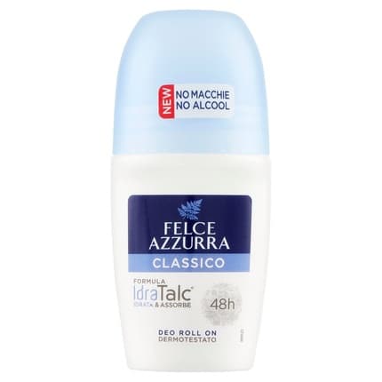 Felce Azzurra Classico Deodorant Roll On 48h Hydrating Talc Formula Déodorant (Déo) Mixte 50ml - Maison des fragrances