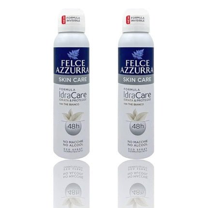 Felce Azzurra Deodorant Unisex Spray Skin Care Hydracare Formula with White Tea 48H 150ml - Maison des fragrances