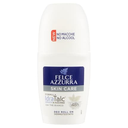 Felce Azzurra Skin Care Deodorant Roll On 48h Formula Idra Talc with White Tea Déodorant (Déo) Mixte 50ml - Maison des fragrances