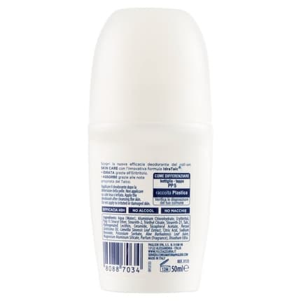 Felce Azzurra Skin Care Deodorant Roll On 48h Formula Idra Talc with White Tea Déodorant (Déo) Mixte 50ml - Maison des fragrances
