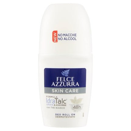Felce Azzurra Skin Care Deodorant Roll On 48h Formula Idra Talc with White Tea Déodorant (Déo) Mixte 50ml - Maison des fragrances