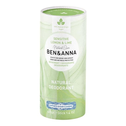 Ben & Anna Lemon & Lime Sensitive Deo Papertube 40g Ben&Anna