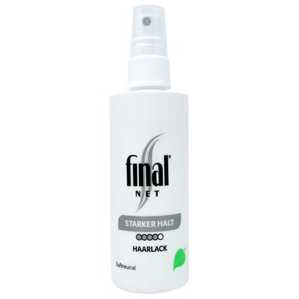 Final NET Strong Hold Hair Gloss Spray Fixing Spray Hair Spray for Women Men Hair Lacquer Pump Spray for Curls and Smooth Hair Unscented Hair Spray Hairdresser Products 125ml - Maison des fragrances