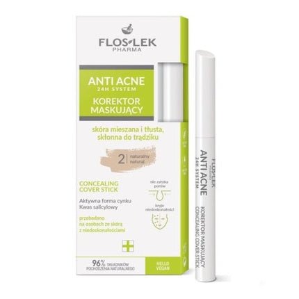 Floslek Anti - Acne 24h System Concealer Natural 2, 1.33g - Maison des fragrances