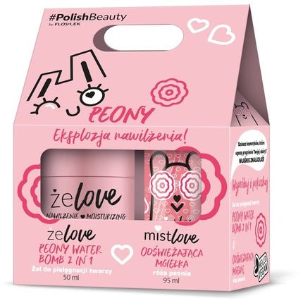 FlosLek Laboratorium ZELOVE Peony gift set with emollient peony extract - Maison des fragrances
