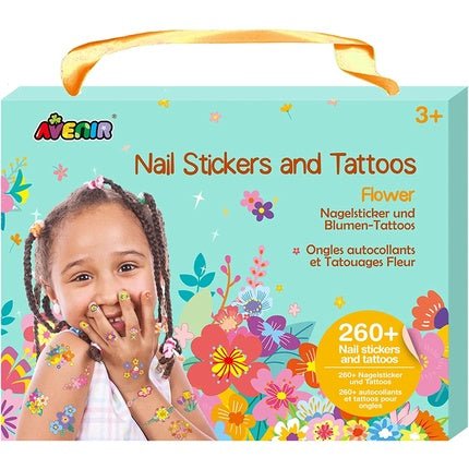 Flower Nail Stickers and Tattoos Creative Set for Kids 3+ - Maison des fragrances
