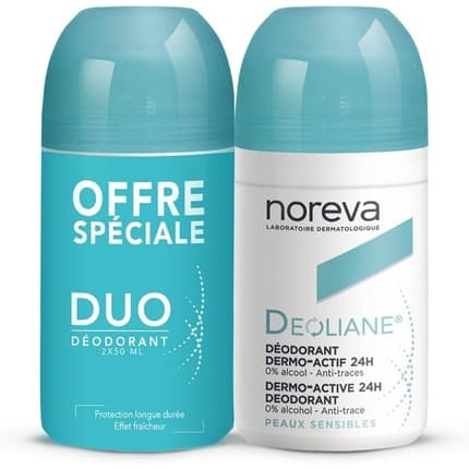 Frais Monde Noreva Deoliane Dermo-Active 24h Deodorant Fresh Alcohol Free - Pack of 2 Déodorant (Déo) Mixte 50ml - Maison des fragrances