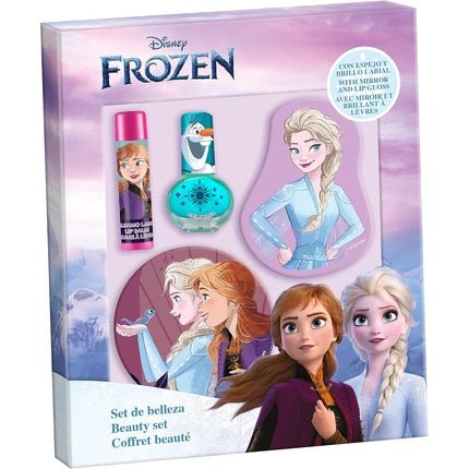 Frozen Makeup Set for Kids - Lip Gloss, Lip Balm, Nail Polish and Decorated Mirror - Maison des fragrances