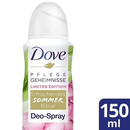 Dove Care Secrets Deodorant Spray Refreshing Summer Ritual Limited Edition with Rosewater and Aloe Vera Scent 150ml - Pack of 6 Dove