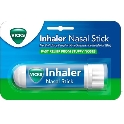 Vicks Inhaler For Cold and Cough Fast Relief from a Stuffy Nose Decongestant for Blocked Nose with Menthol Camphor and Pine Needle Oil for Adults and Children Over 6 Years 1 Count Sinex Micromist Vicks