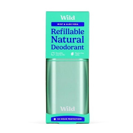 Wild Refillable Natural Deodorant Men's Mint & Aloe Vera 40g Wild