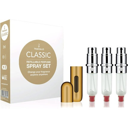Travalo Gold Perfume Atomizer Set Fragrance (Fragrance) Mixte