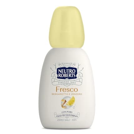 Neutro Roberts Deodorant Vapo Fresh Yellow Bergamot and Ginger Zero Aluminum Salts with Pure Glycerin Oil Deodorant and 48h Déodorant (Déo) Femme 75ml