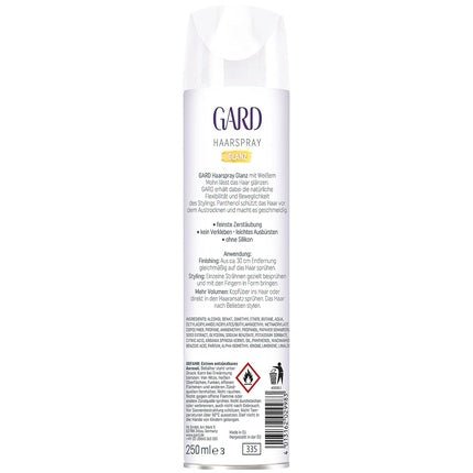 GARD Hairspray Gloss Hair Spray Shine 250ml - Maison des fragrances