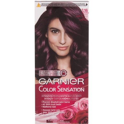 Garnier Color Sensation Intense Permanent Hair Color 3.16 Dark Purple 40ml - Maison des fragrances