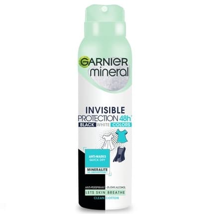 Garnier Invisible Protection 48h Clean Cotton Deodorant Déodorant (Déo) Femme 150ml - Maison des fragrances